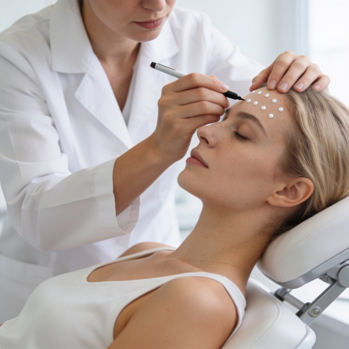 Botox pentru riduri de frunte, glabelă și laba gâștei în Constanța