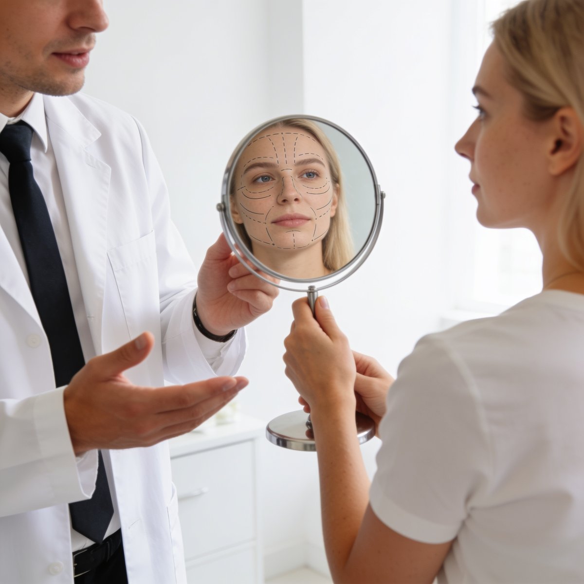 Lifting facial fără operație în Constanța: volumetria cu acid hialuronic